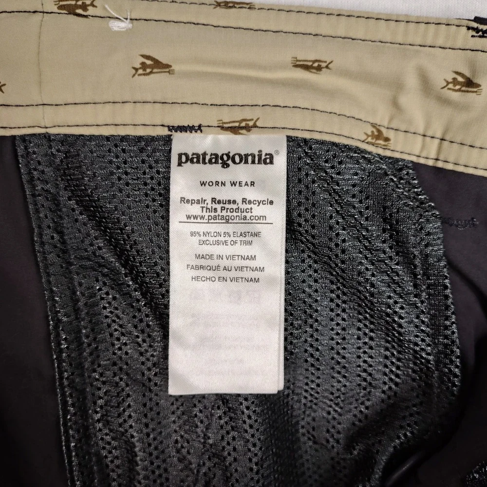 Patagonia Mens 33 Hybrid Shorts Gray Nylon Spandex Stretch Water Hiking Casual